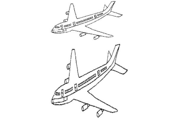 Simple drawing tutorial of cartoon civil aircraft