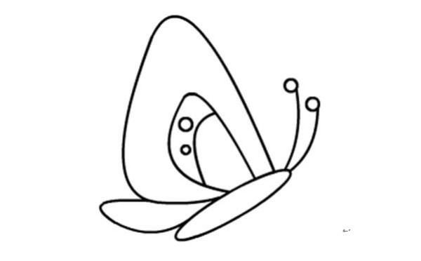 Childrens simple drawing pictures of butterflies