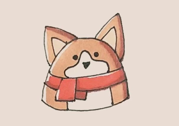 Simple drawing of Corgi