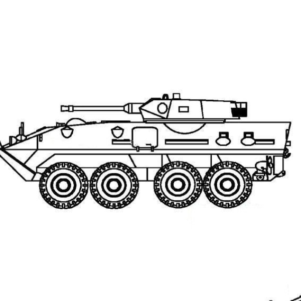 Simple strokes of infantry fighting vehicle