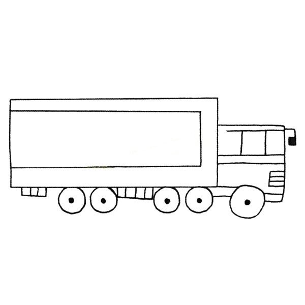 Simple strokes of large trucks