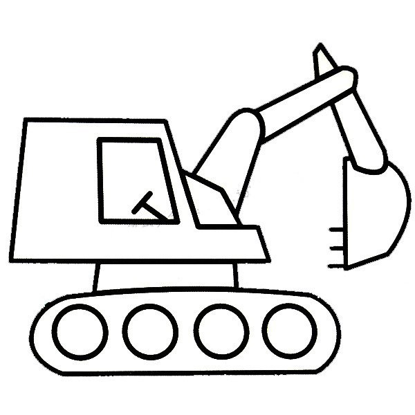 Children learn to draw excavator 2