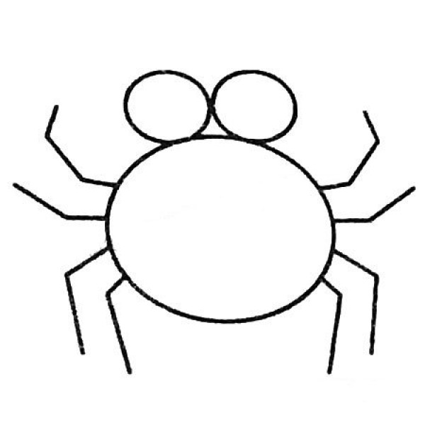 Spider simple drawing pictures and drawing steps