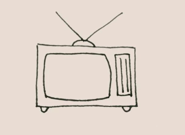 Simple drawing of television