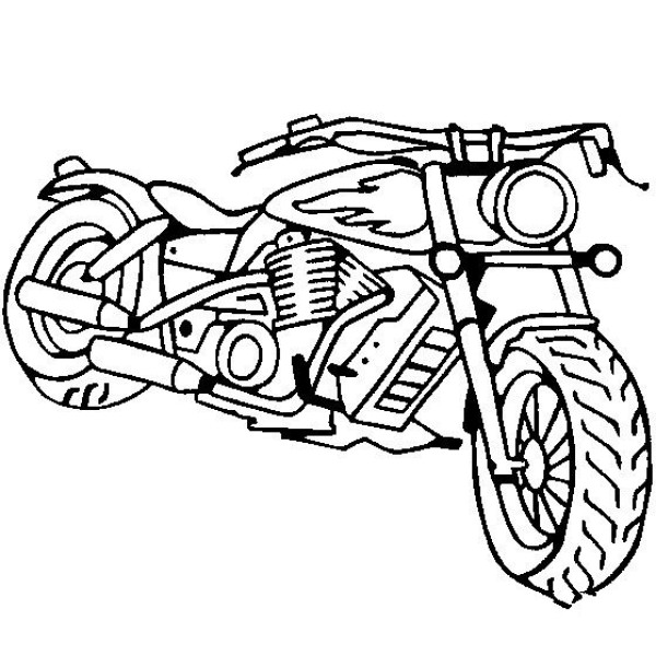 Simple drawing of motorcycle American motorcycle simple drawing picture