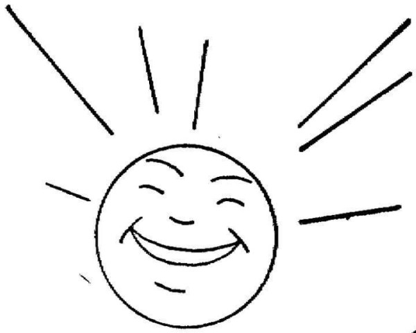 The sun is very happy