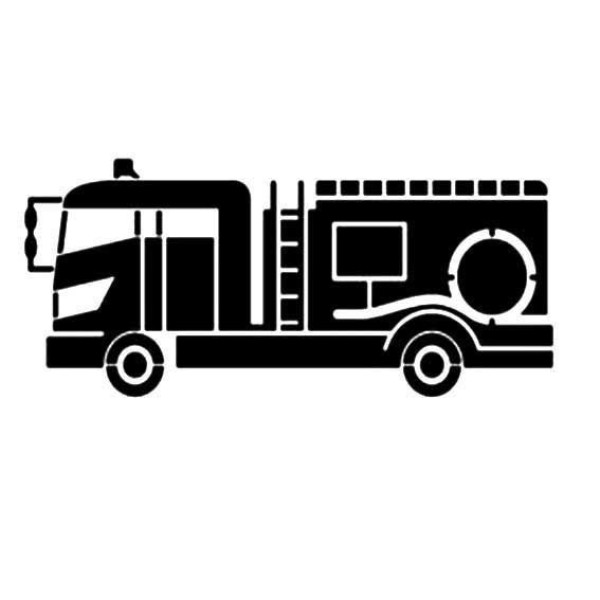 119 fire truck simple drawing