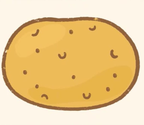 Magical simple drawing potato