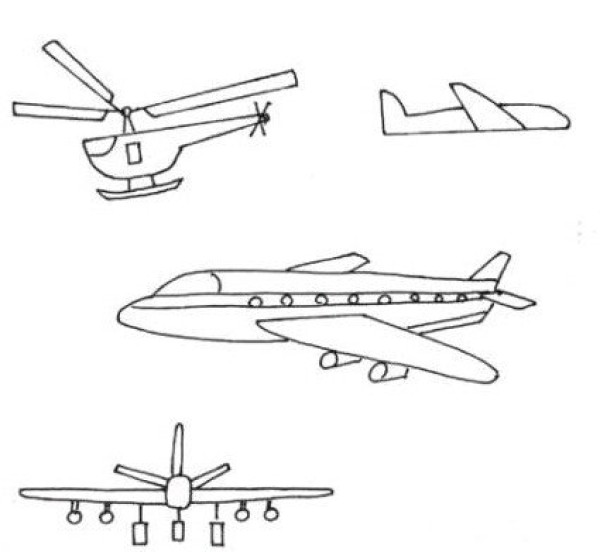 Simple drawing tutorial of cartoon space shuttle