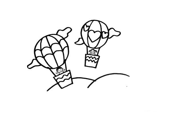 How to draw a hot air balloon