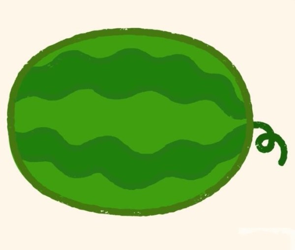 Magic simple drawing watermelon