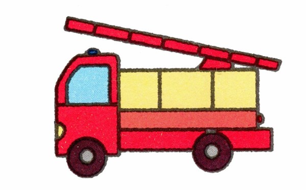 Fire truck simple drawing method