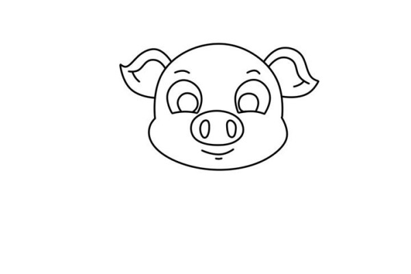 How to draw piggy greetings to the New Year