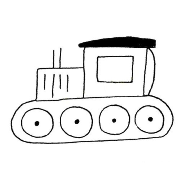 Simple strokes of road roller