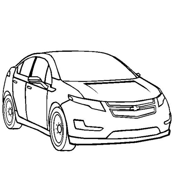 Simple car drawings Simple drawing pictures of Chevrolet Volt concept car