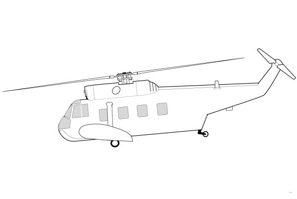 How to draw a helicopter step by step