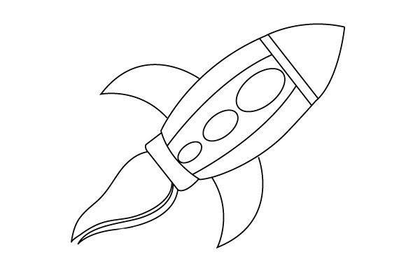 How to draw a spaceship with simple strokes