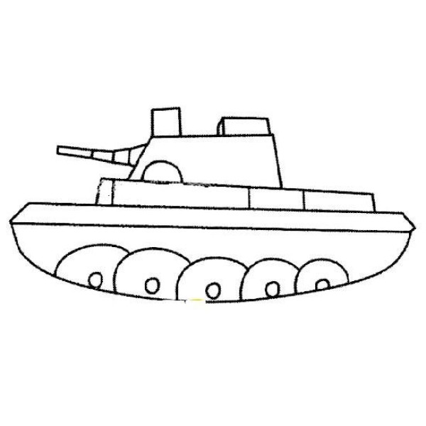 Simple strokes of tanks