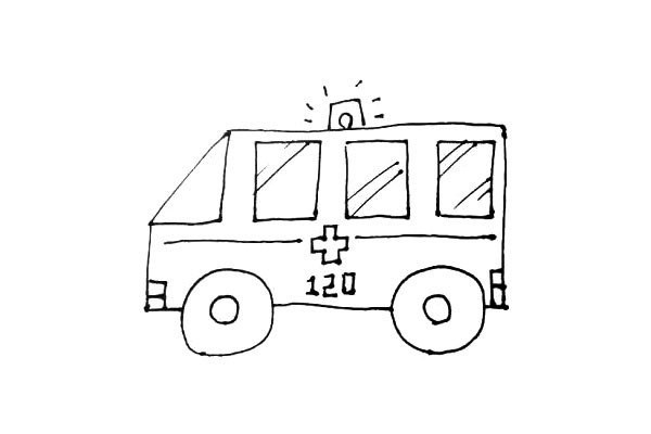 Learn to draw an ambulance easily