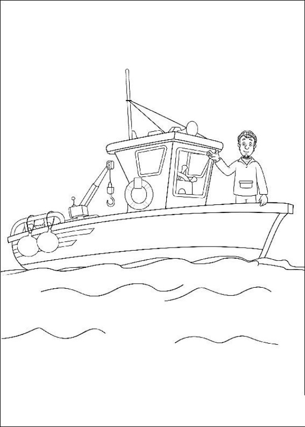 Rescue boat simple drawing picture