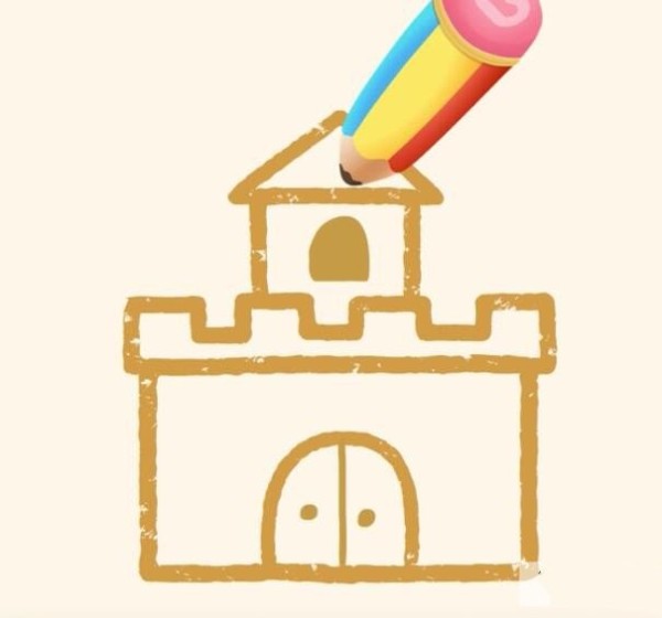 Magic simple drawing castle