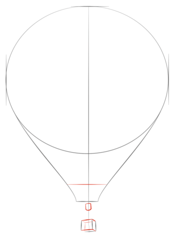 How to draw a hot air balloon