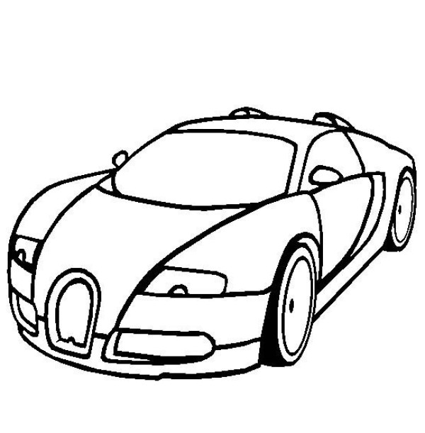 Supercar Bugatti Veyron simple drawing pictures