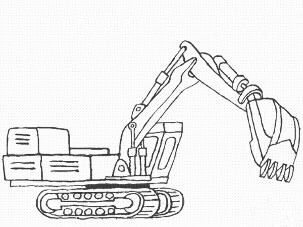 Digging truck simple drawing