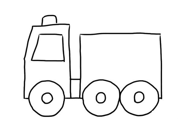 How to draw a simple fire truck