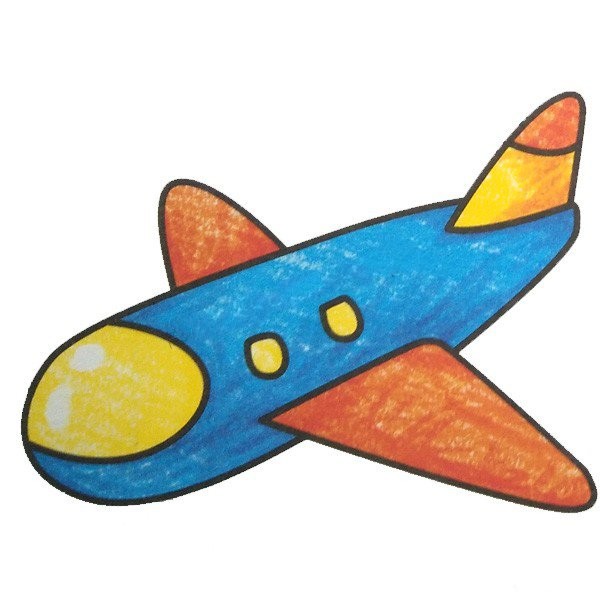 Children learn to draw airplanes