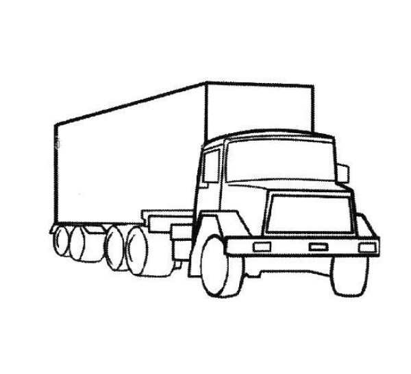 Simple strokes of big truck