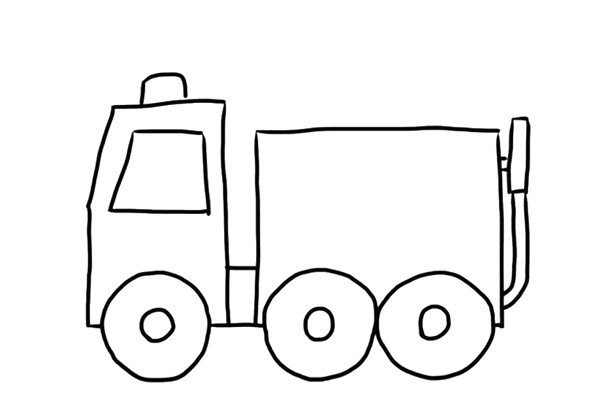 How to draw a simple fire truck