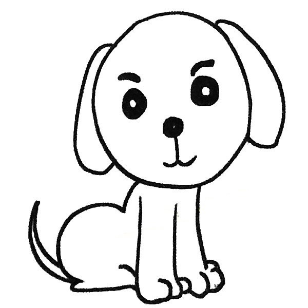 Learn to draw simple puppy drawings