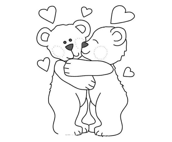 Two little bears in love