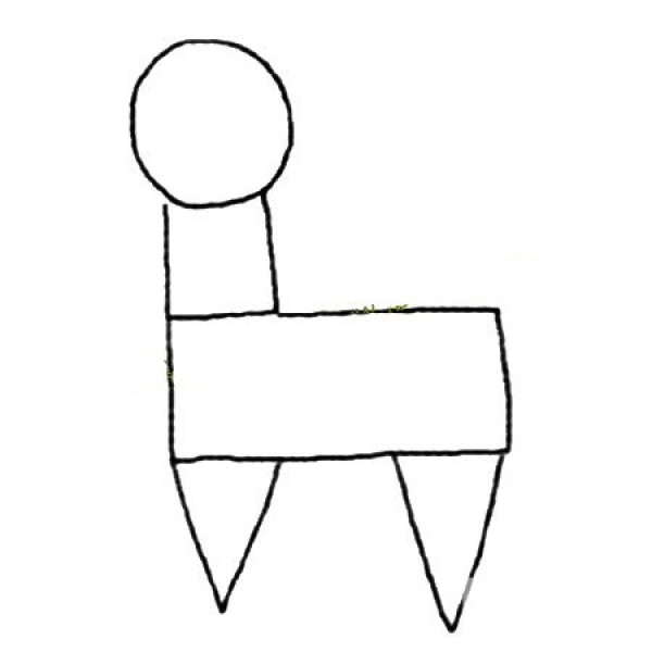 Alpaca simple drawing picture