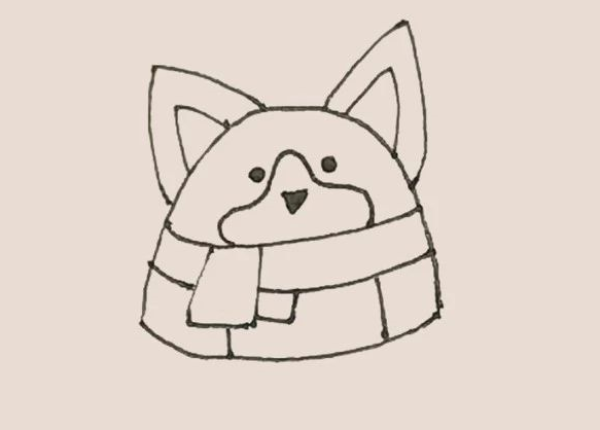 Simple drawing of Corgi