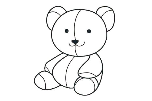 How to draw a teddy bear in simple strokes