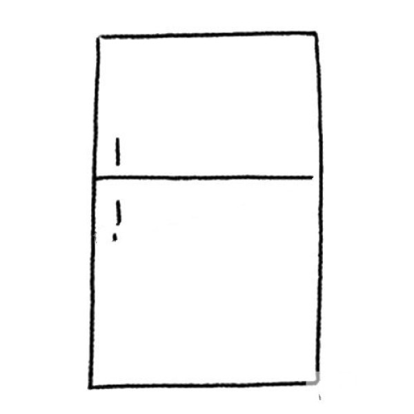 Simple drawing of refrigerator