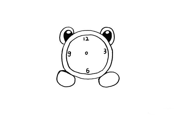 How to draw a frog alarm clock