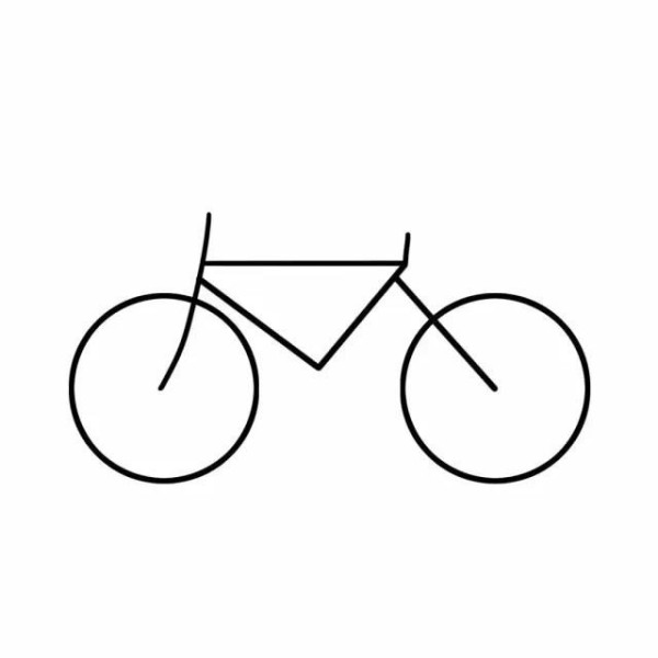 Super simple method of drawing a bicycle