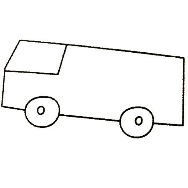 Complete collection of simple drawings of buses and their drawing steps