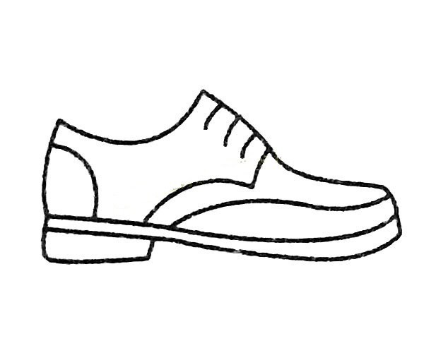 Complete collection of simple drawings of shoes and drawing steps