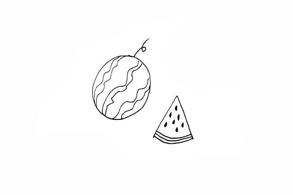 How to draw a watermelon