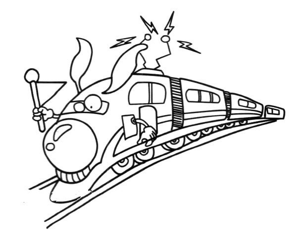 Mercedes Benz Cartoon Train Simple Drawing