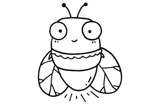 A large wave of cute little insects simple drawings