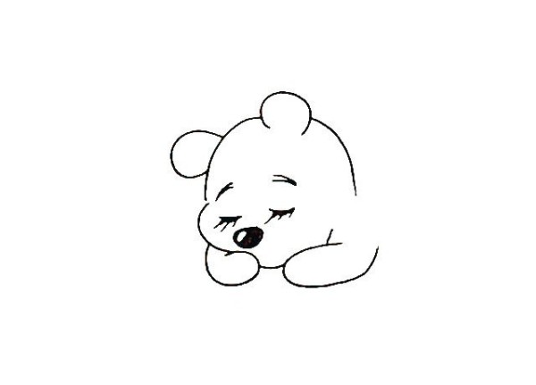 Draw a simple drawing of Snoozy Winnie the Pooh