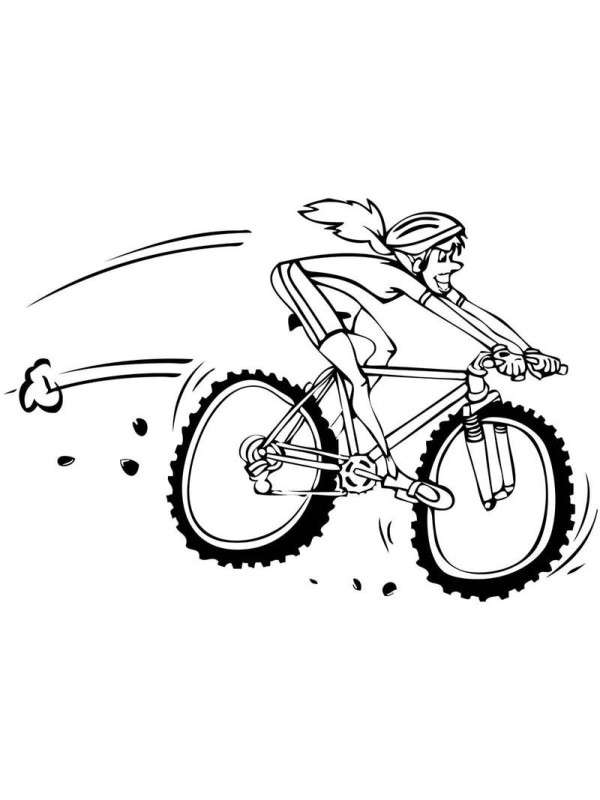 Cartoon Mountain Bike Race