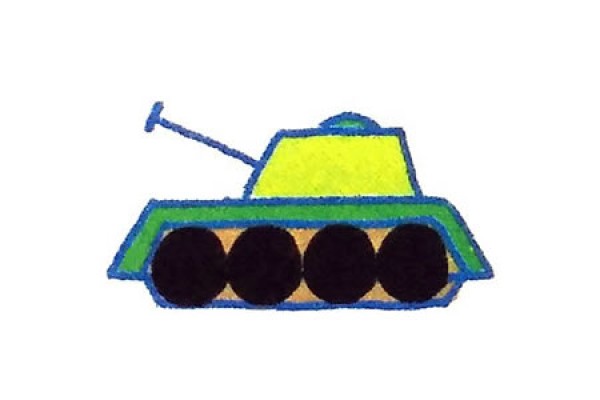 Draw a tank using simple geometric shapes