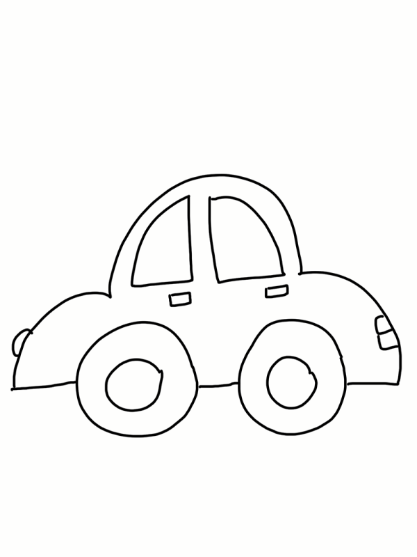 Kindergarten car simple drawing