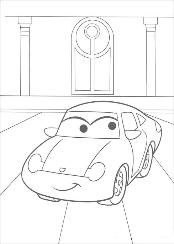 Cars simple drawing in the city